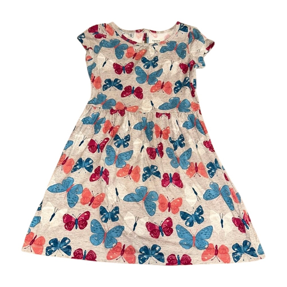 Carter's Multicolor Butterfly Print Dress Size 7